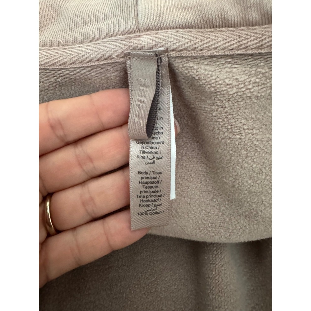 SKIMS Boyfriend Fleece Boxy Full Zip Up Hoodie Oversized Fawn Size XL - Picture 6 of 9